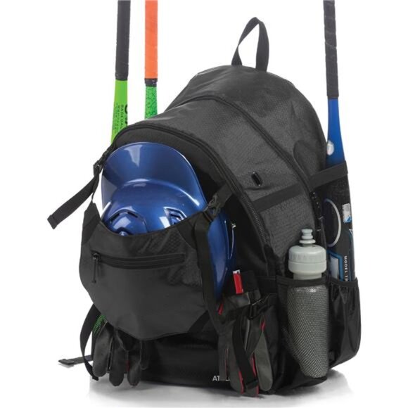 Baseball Bag-Baseball Backpack With External Helmet Holder for Baseball - Picture 1 of 7